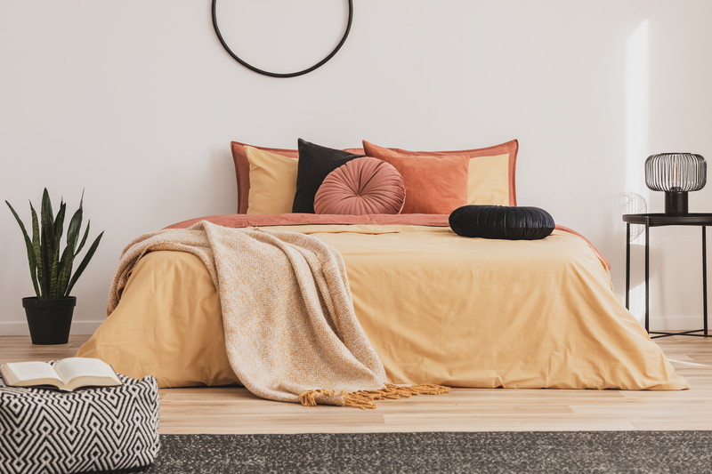 Geel in de slaapkamer