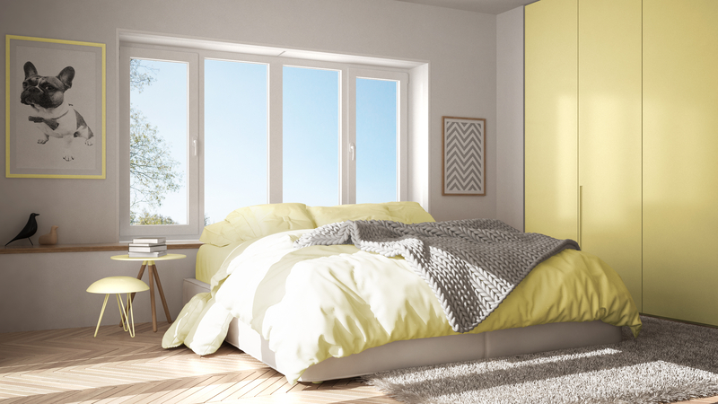 een gele slaapkamer