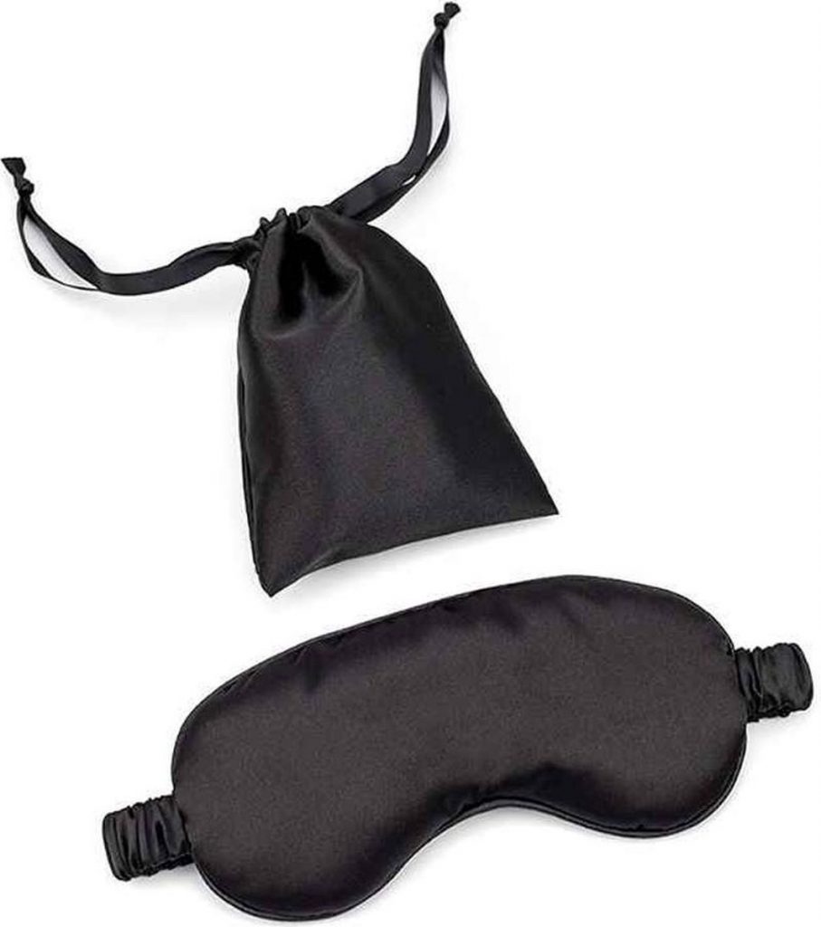 Zijden slaapmasker met opbergzakje