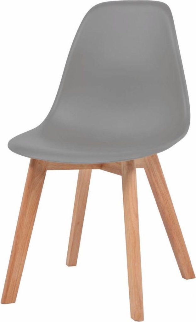 6 Moderne kunststof eetkamerstoelen