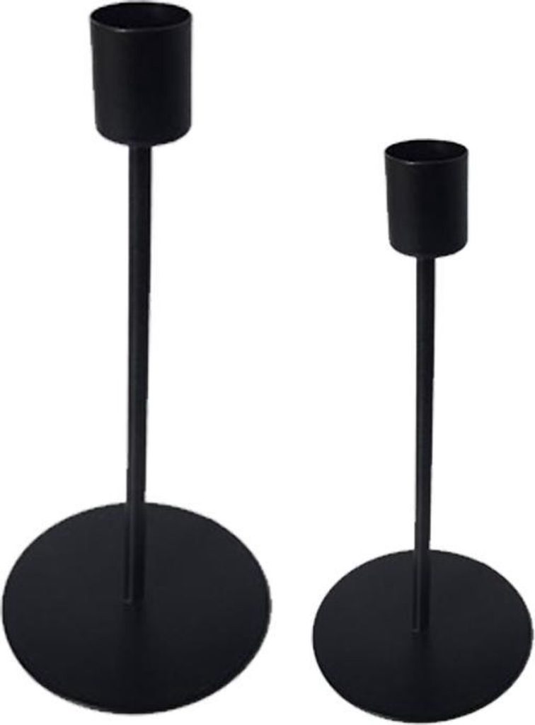 Set zwarte kandelaars