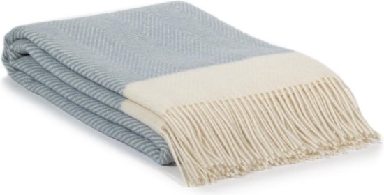 Wollen blauwe plaid