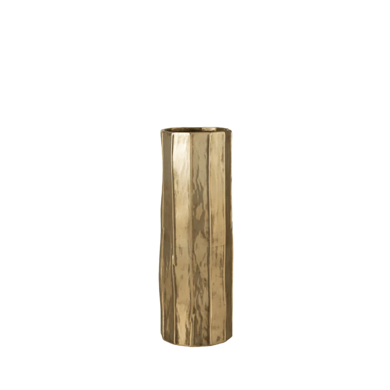 J-LINE HOGE SMALLE VAAS ARY GOUD