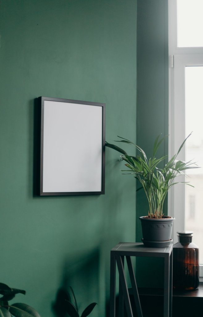 groene muur woonkamer